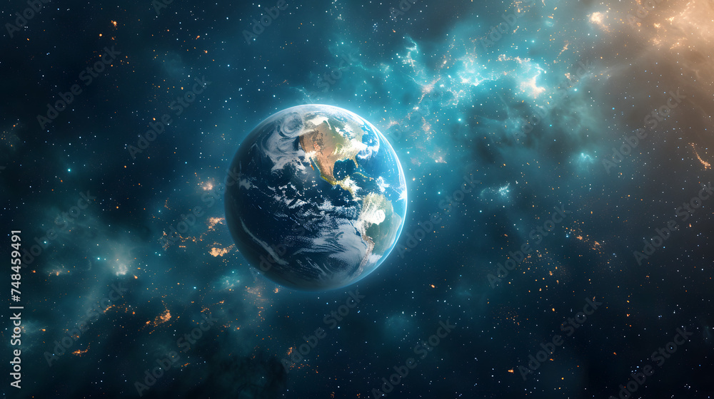 Naklejka premium planet in space