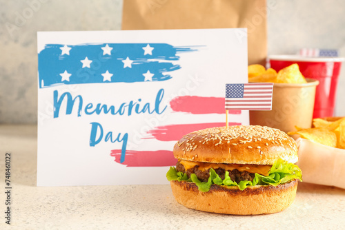Card with text MEMORIAL DAY...