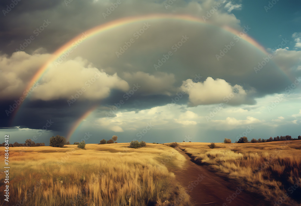 cloud sky and rainbow background cloud sky and rainbow background