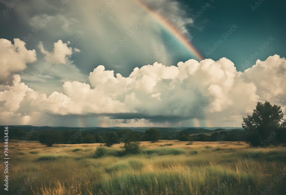 cloud sky and rainbow background cloud sky and rainbow background