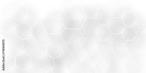 White Hexagonal Background. Luxury White Pattern. Vector Illustration. 3D Futuristic abstract honeycomb mosaic white background. geometric mesh cell texture. modern futuristic wallpaper.