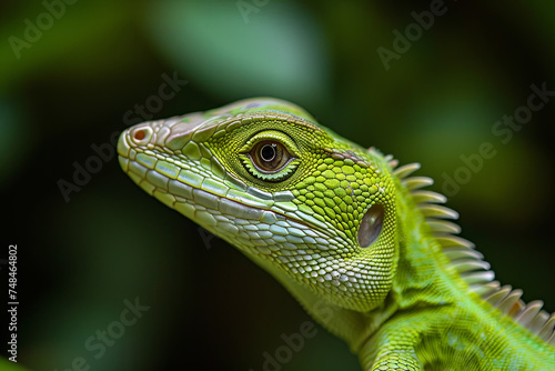 A green tree-dwelling lizard