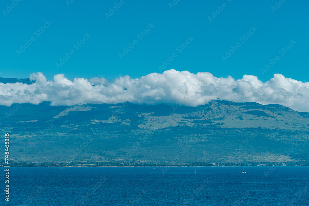 Papawai Scenic Lookout.  Honoapiilani Highway, Wesrt Maui, Hawaii. Haleakalā , or the East Maui Volcano, is a massive, active shield volcano that forms more than 75% of the Hawaiian Island of Maui. 
