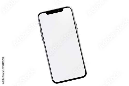 Smartphone isolated on transparent background It shows the important role of mobile phones in work. Fast and convenient communication with applications or services related to mobile phones photo