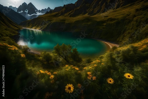 lake in the mountains in summer © Akbar