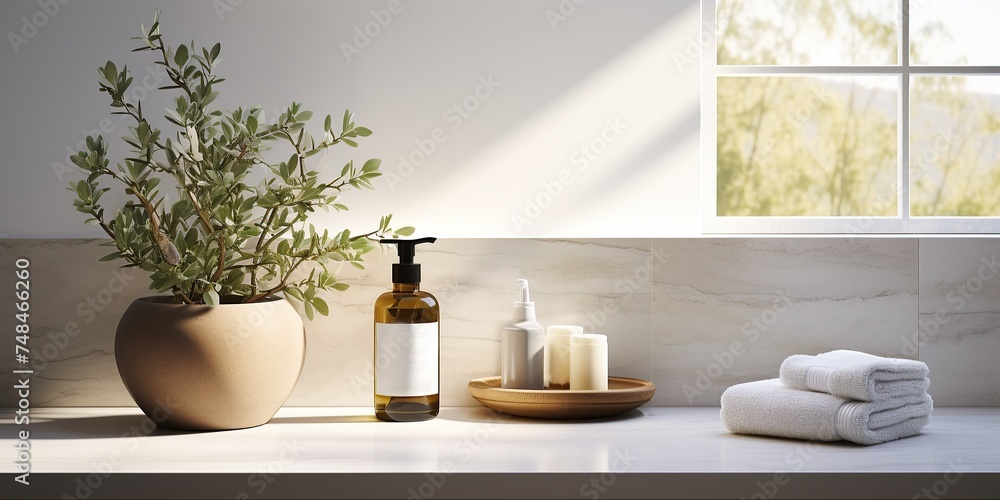 Modern Bathroom Accessories Towels, and Plants Modern Bathroom Accessories Towels, and Plants
