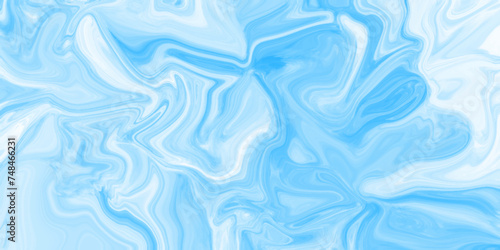 Abstract background of mixed shades of colorful nail polish with a marble pattern. Creative background colorful blue liquid paint. Bright and shinny blue background for any graphics design.