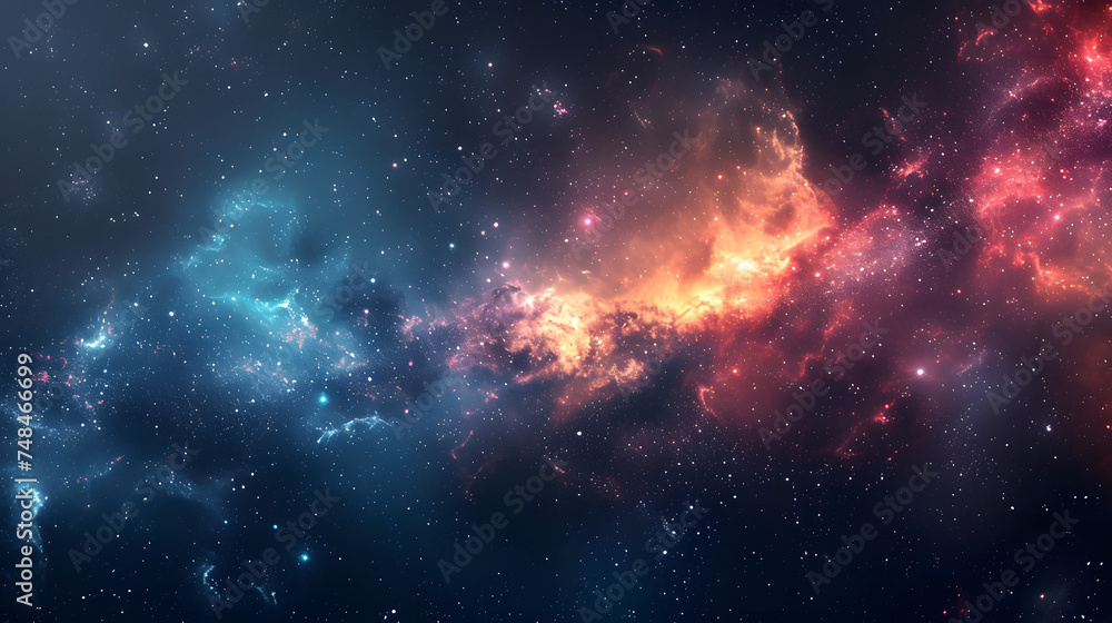 Fototapeta premium cosmic theme into a marble background, creating an abstract cosmic tapestry. Use celestial patterns, cosmic colors, and interc