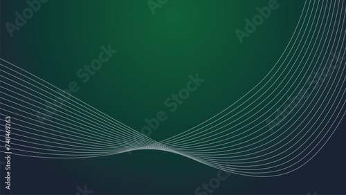 Dark green abstrct background wallpaper design vector image with curve line for backdrop or presentation