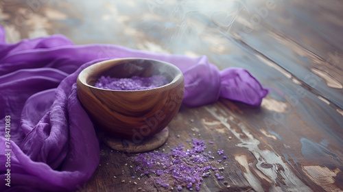Ash Wednesday Altar with Purple Cloth: Christian Religious Symbolism. Generative Ai