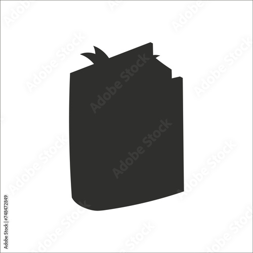 Black silhouette.Design element. Template for your design, books, stickers, posters, cards, child clothes. Isolated on white background. Vector illustration. photo