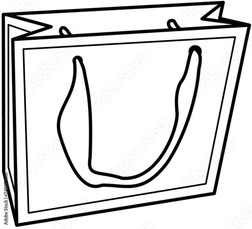discount shopping bag outline doodle
