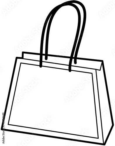 discount shopping bag outline doodle