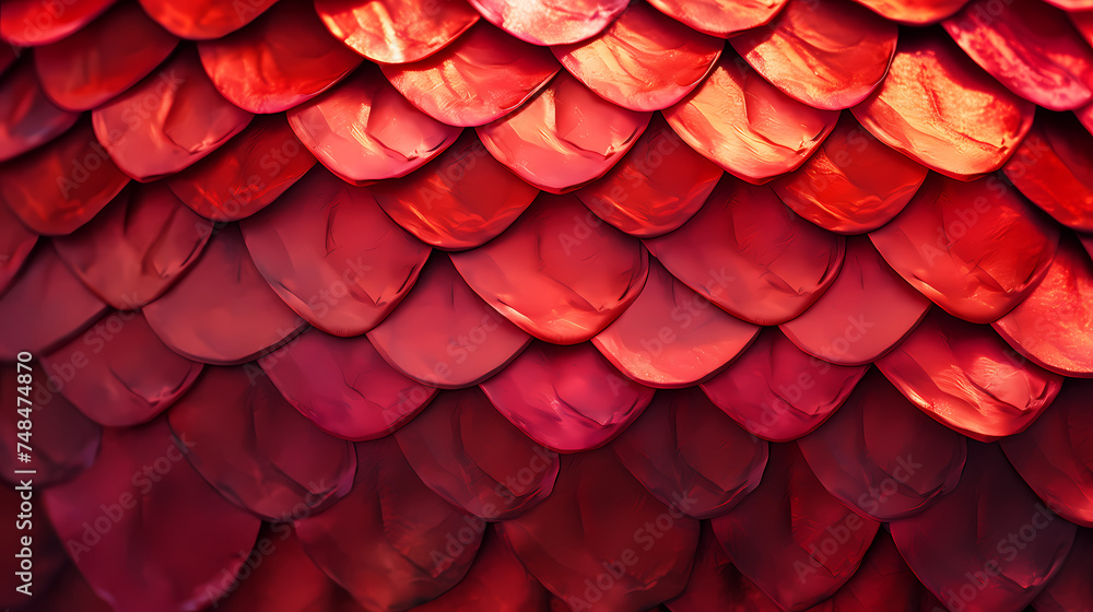 Close-up texture of scales with metallic shine Close-up texture of scales with metallic shine