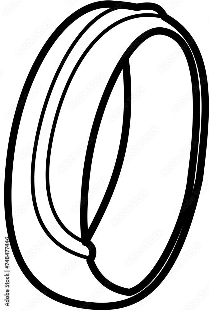 Wedding ring doodle outline vector Wedding ring doodle outline vector