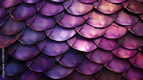 Close-up texture of scales with metallic shine