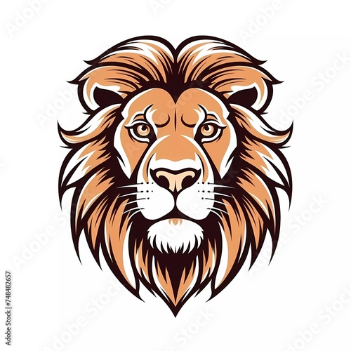 lion design vector image on white background  vector illustration  animal logo. generative ai