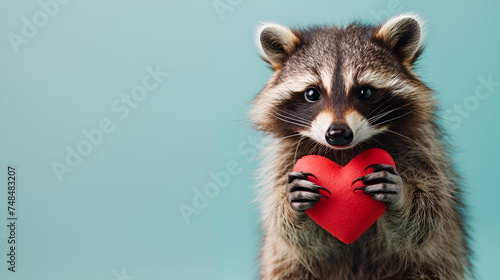 Captivating baby raccoon, a delightful addition to any project!, Generative Ai   © Dzynee