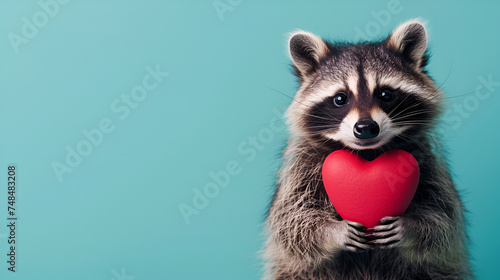 Captivating baby raccoon, a delightful addition to any project!, Generative Ai   © Dzynee