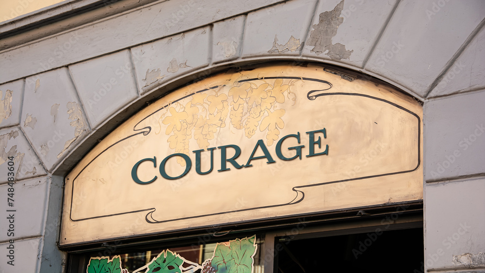 Signposts the direct way to Courage