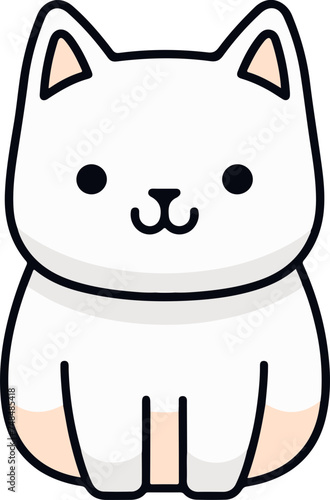A vector file of a smiling cat 고양이 일러스트 애완동물 반려묘 애견카페 야옹이 벡터 귀여운 고양이 캐릭터