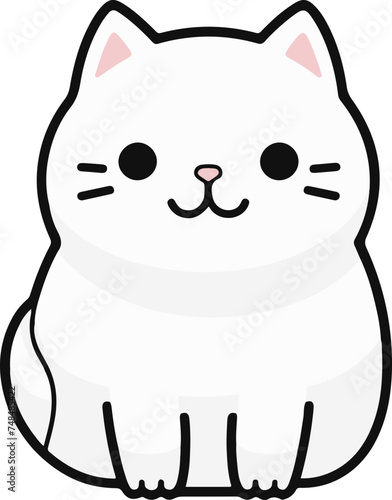 A vector file of a smiling cat 고양이 일러스트 애완동물 반려묘 애견카페 야옹이 벡터 귀여운 고양이 캐릭터