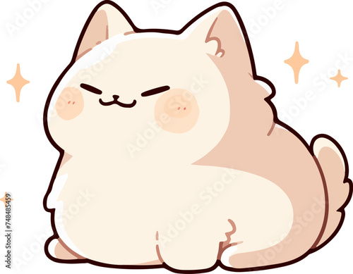 A vector file of a smiling cat 고양이 일러스트 애완동물 반려묘 애견카페 야옹이 벡터 귀여운 고양이 캐릭터