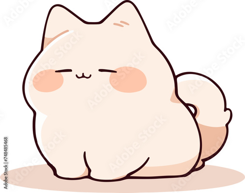 A vector file of a smiling cat 고양이 일러스트 애완동물 반려묘 애견카페 야옹이 벡터 귀여운 고양이 캐릭터