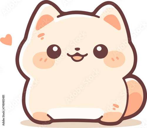 A vector file of a smiling cat 고양이 일러스트 애완동물 반려묘 애견카페 야옹이 벡터 귀여운 고양이 캐릭터