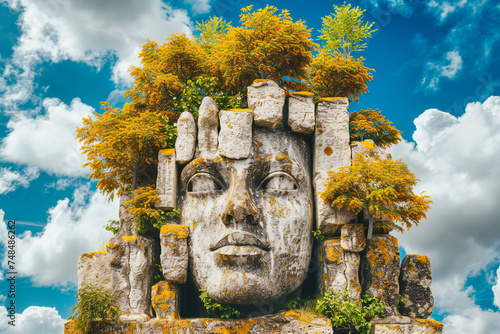 Timeless Elegance of Ancient Stone Sculptures Amidst Nature, Echoes of History and Culture