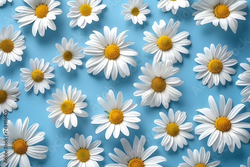 daisies on white