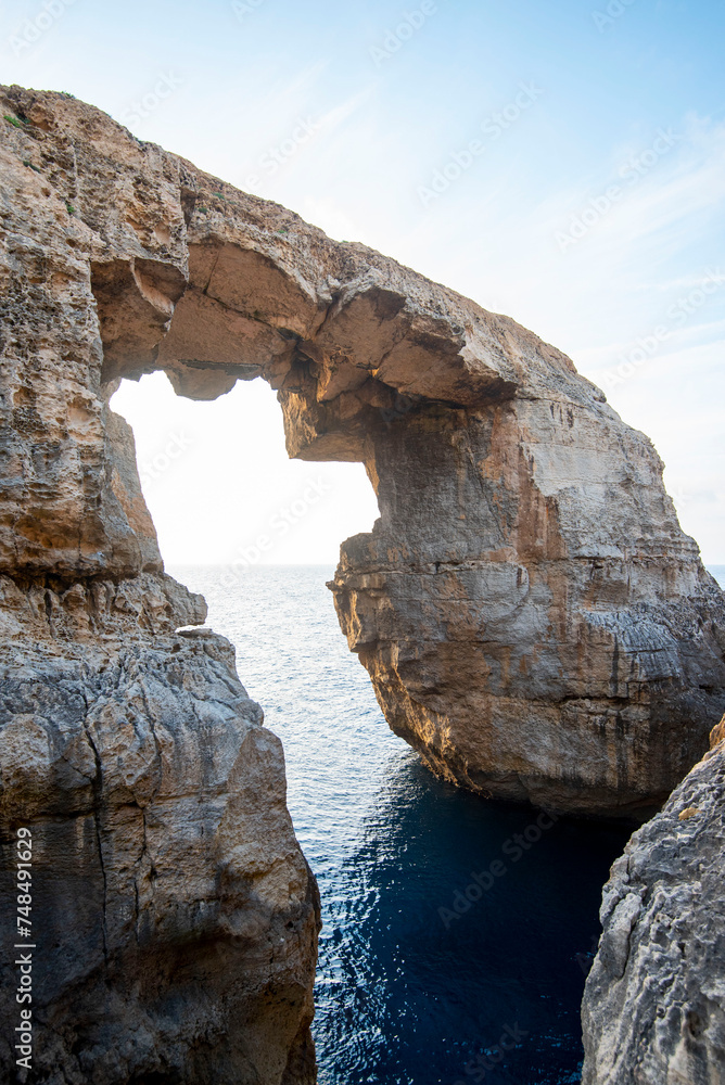 Cliffs of Wied il-Mielah on Gozo Island - Malta