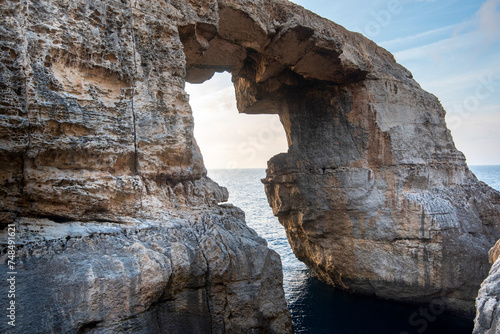 Cliffs of Wied il-Mielah on Gozo Island - Malta photo