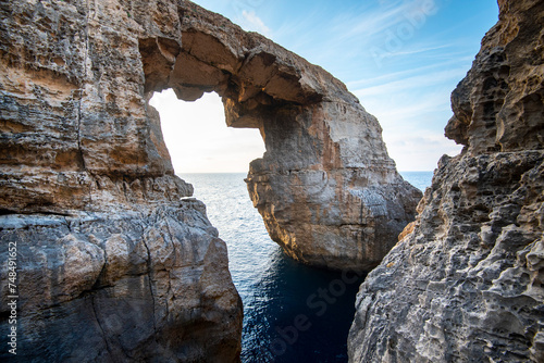 Cliffs of Wied il-Mielah on Gozo Island - Malta