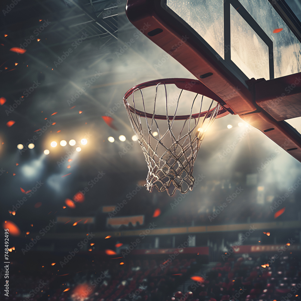 Scoring the winning points at a basketball game Scoring the winning points at a basketball game
