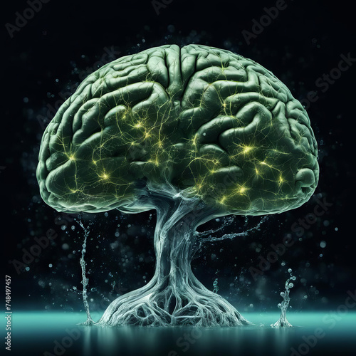 Illustration, brain tree.