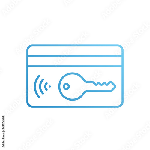 Key Card icon vector stock illustration
