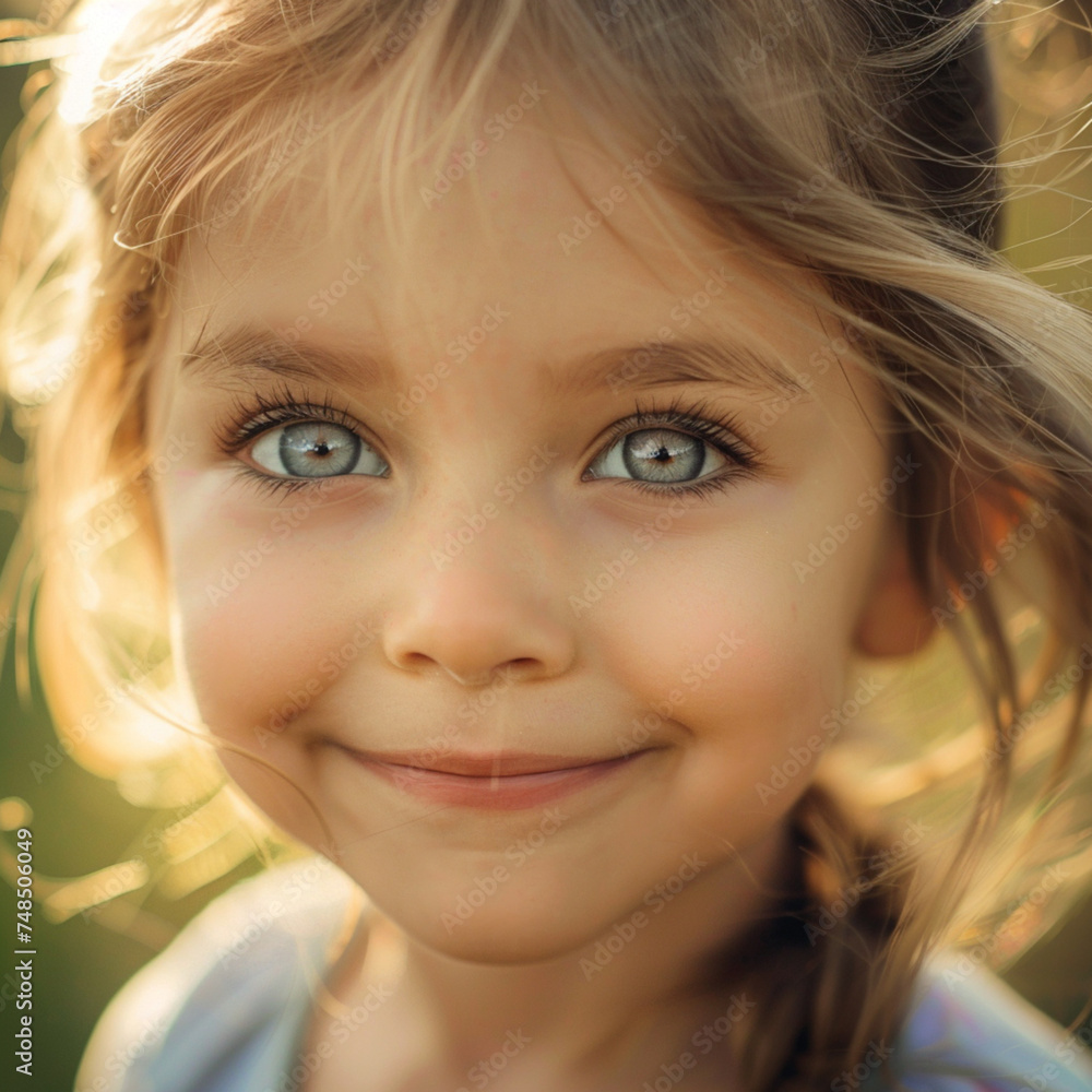 child girl smile, close up child girl smile, close up