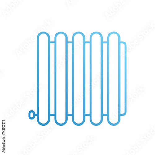 Central Heating icon vector stock illustration