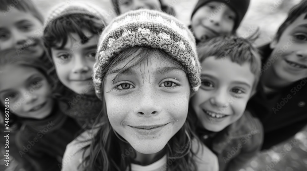Joyous Christmas Celebration: Kids Capturing a Festive Moment Generative AI Joyous Christmas Celebration: Kids Capturing a Festive Moment Generative AI