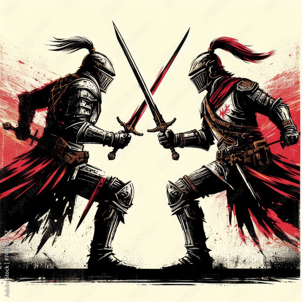 Obraz premium Knight Battle V10