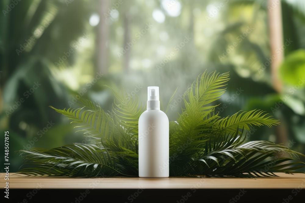Skin care cosmetic product in spray bottle. Skin care cosmetic product in spray bottle.