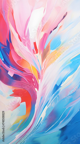 Vibrant Blend of Emotions: An Abstract Acrylic Paint Masterpiece