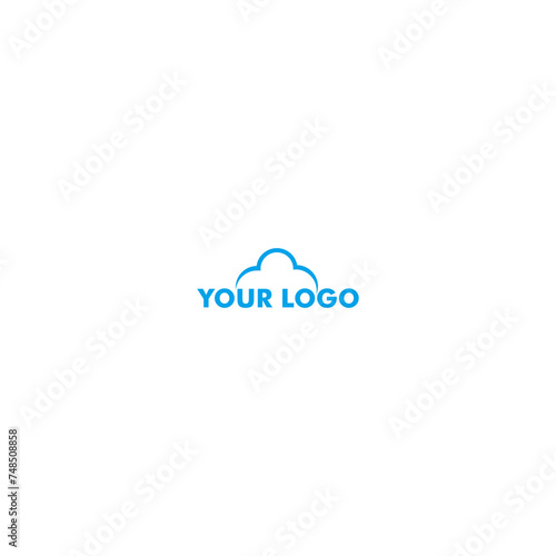 A simple cloud-shaped logo suitable for technology companies
