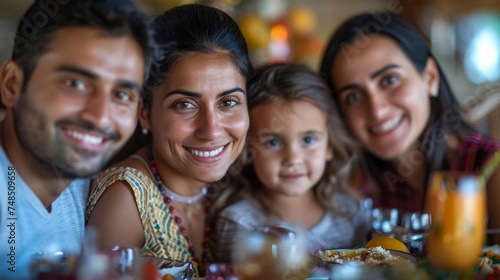 Family Feast  Joyful Moments Captured Generative AI