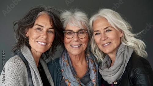 Three Joyful Middle-Aged Women Generative AI