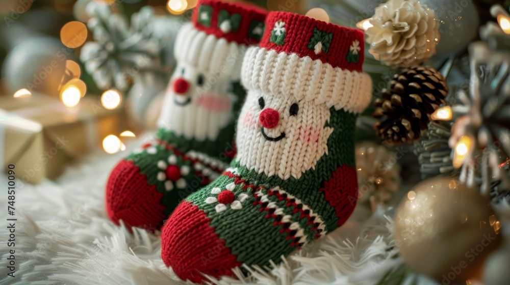 Cozy Christmas Socks Generative AI