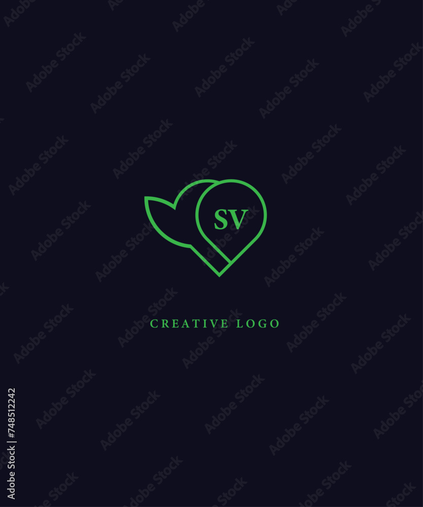 SV green logo Design. SV Vector logo design for business. SV green logo Design. SV Vector logo design for business.