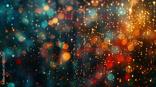 Illustrate the vibrant energy of urban nights, where bokeh effects illuminate the city's textures