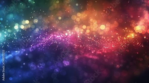 Illustrate the ethereal beauty of rainbow bokeh effects, where light transforms textures into a visual symphony © MAY